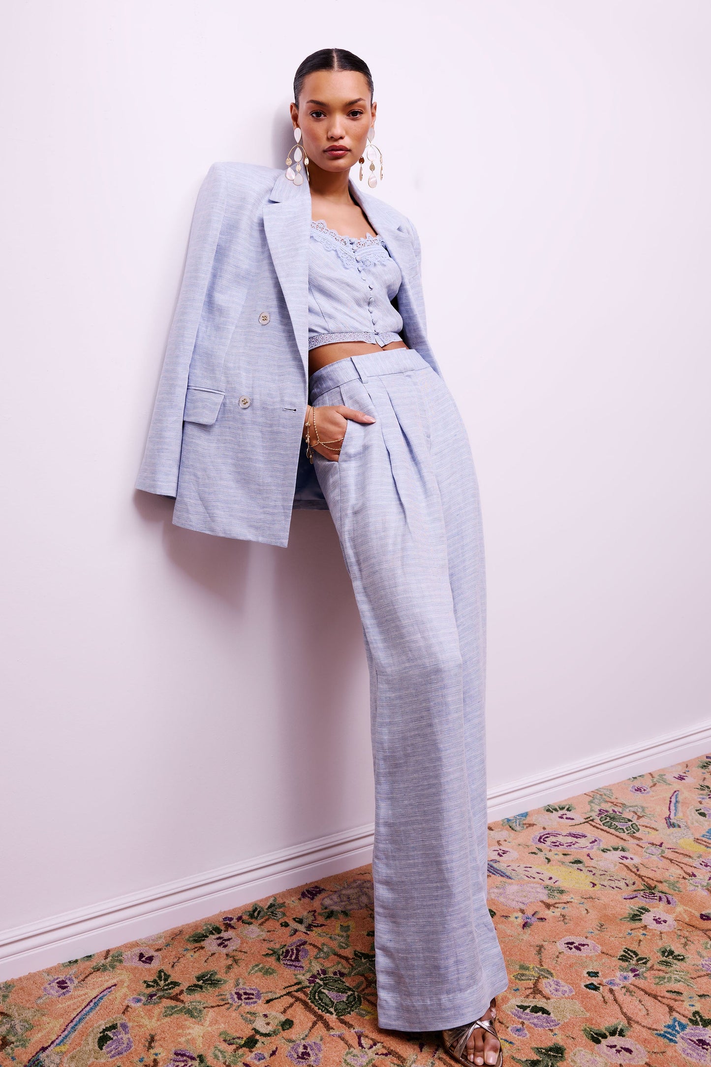 Oscar Textured Linen Pant
