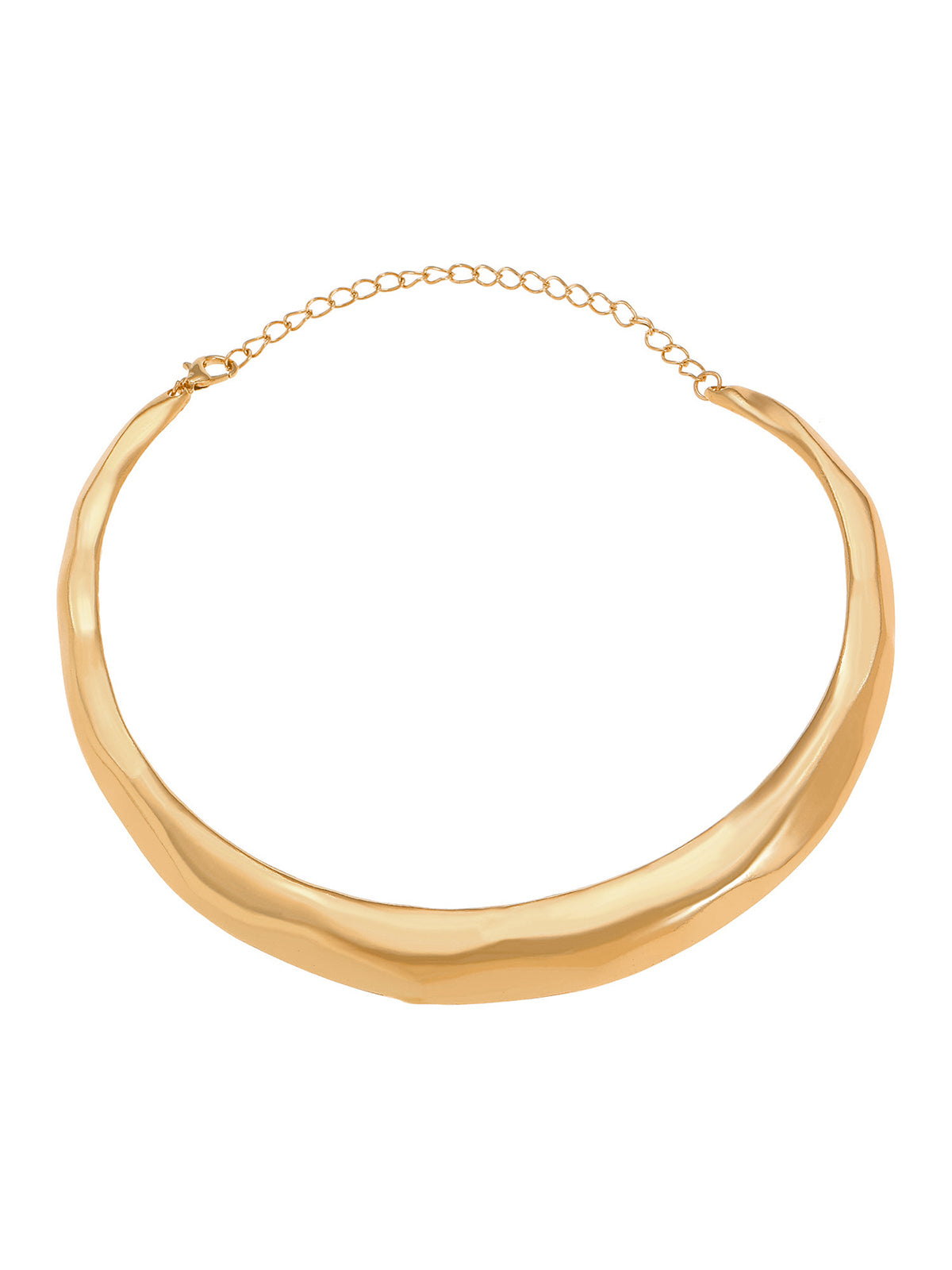 Crinkled Statement Choker Necklace