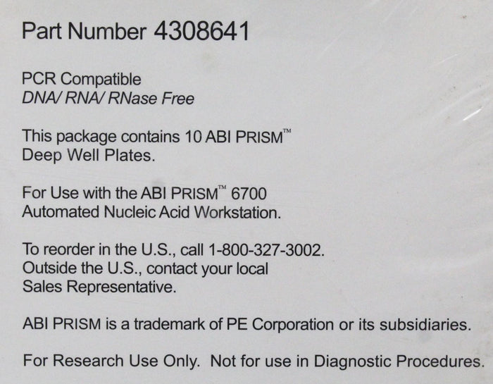 Applied Biosystems PRISM 6700 Deep-Well Plates