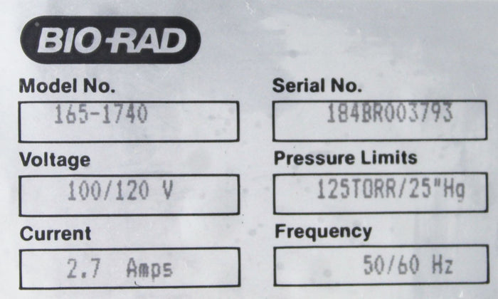Bio Rad Model 543 Gel Dryer, Catalog 165-1740