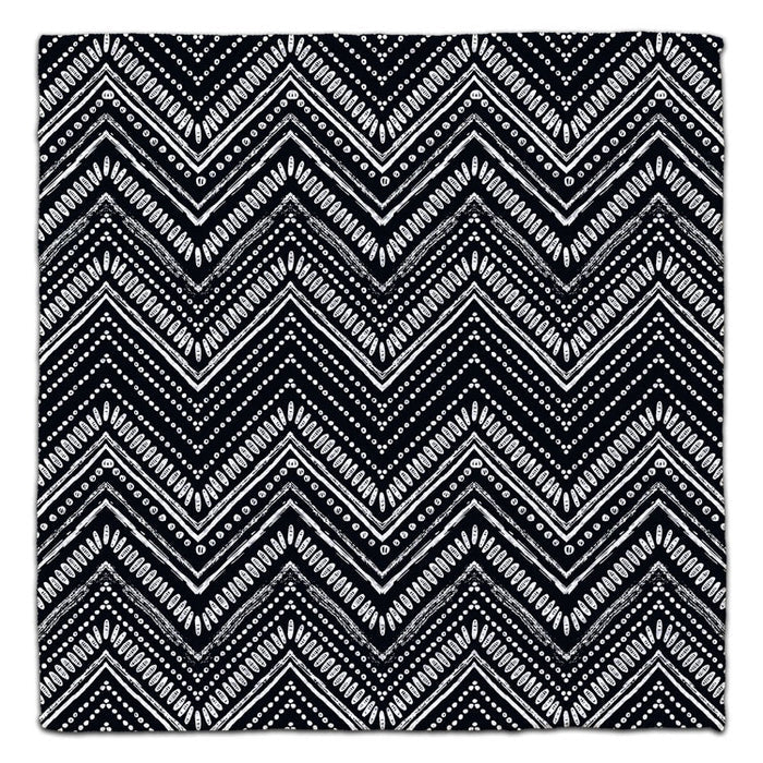 Black & White Chevron Waffle Weave Washcloth