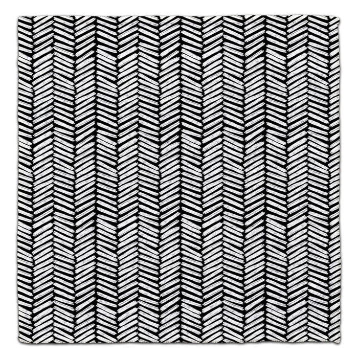 Black & White Herringbone Eco-Friendly Washcloth - CJ Bella Co.