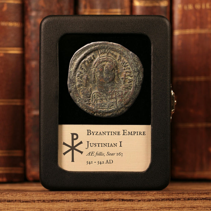 Byzantine Empire, Emperor Justinian I, Large AE Follis - 541 to 542 CE - Byzantine Empire