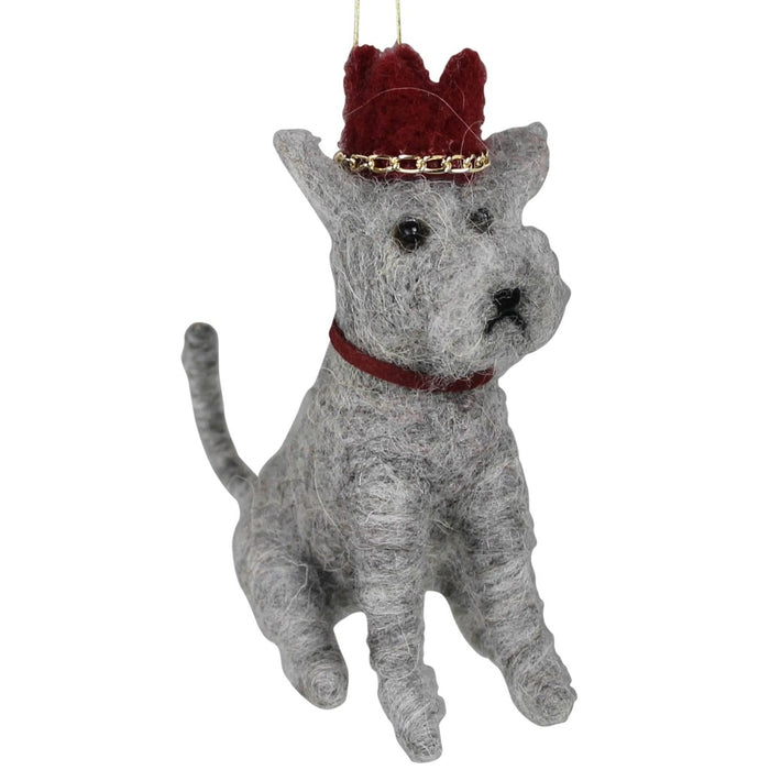 Felt Schnauzer Ornament - Candlestock.com