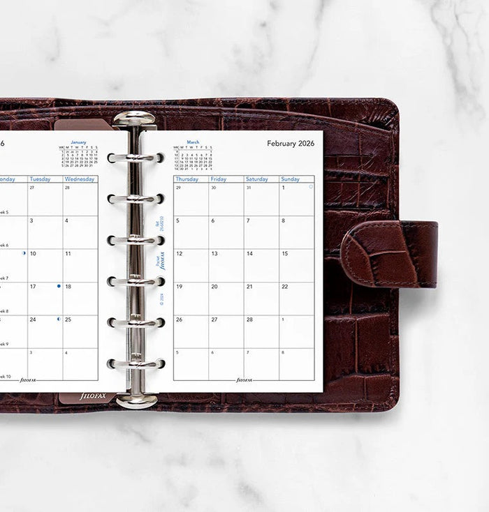 Filofax - 2026 Dated Pocket Size Monthly Refills
