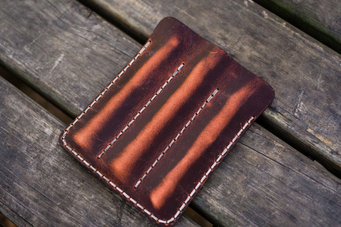 Galen Leather Triple Fountain Pen Case