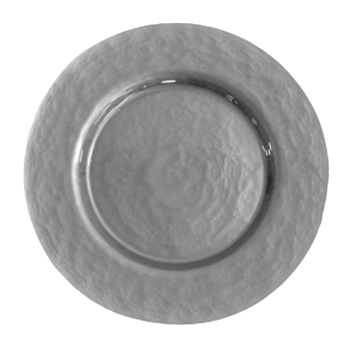 Hammered Silver Glass Charger