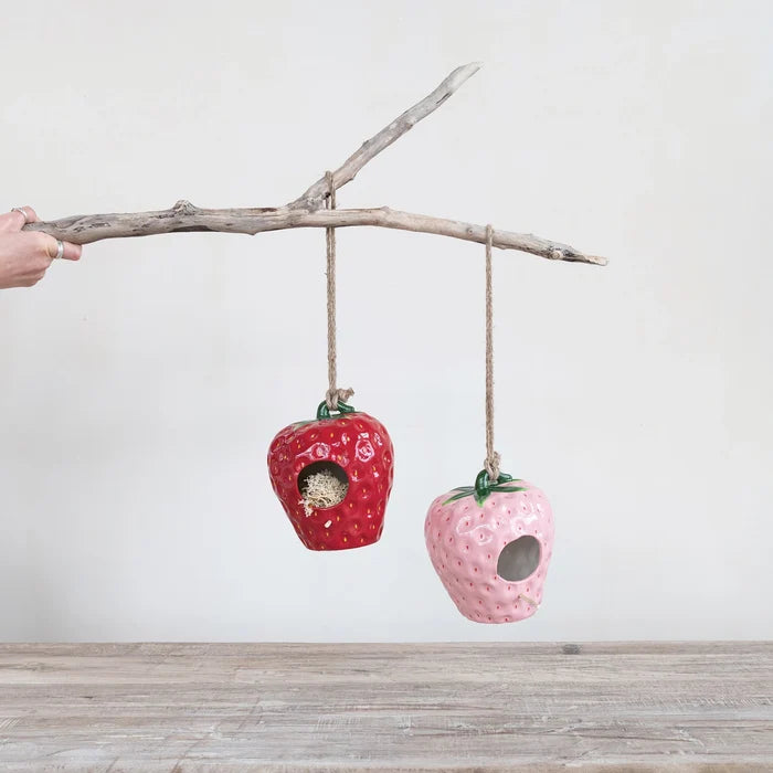 Hanging Strawberry Bird House