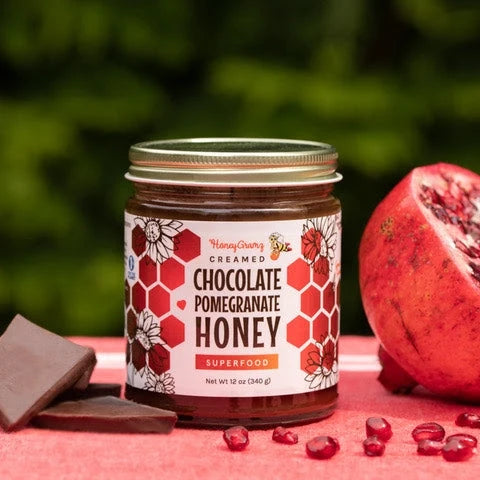 Honey Gramz Creamed Pomegranate Chocolate Honey - 6 ounces