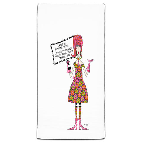 DM3-079-0019 I Would Do Anything Dolly Mama Towel CJ Bella Co