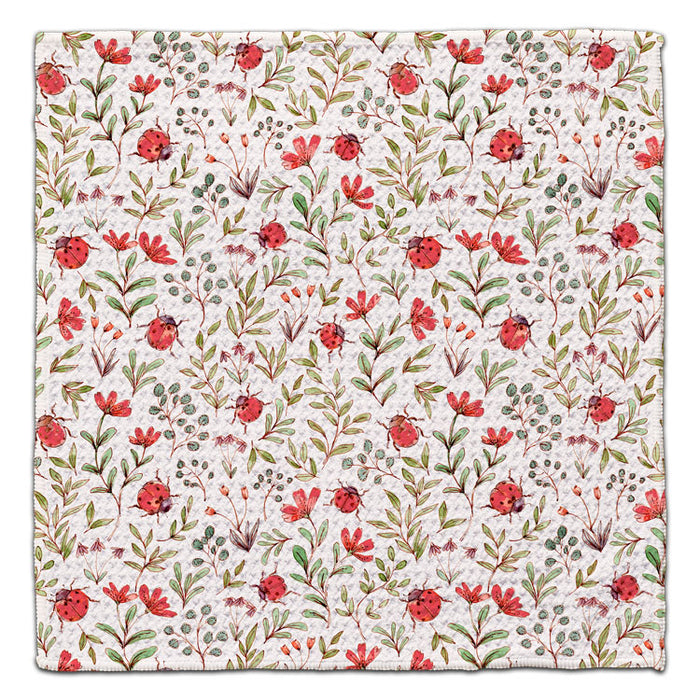 Ladybugs Waffle Weave Washcloth - CJ Bella Co.