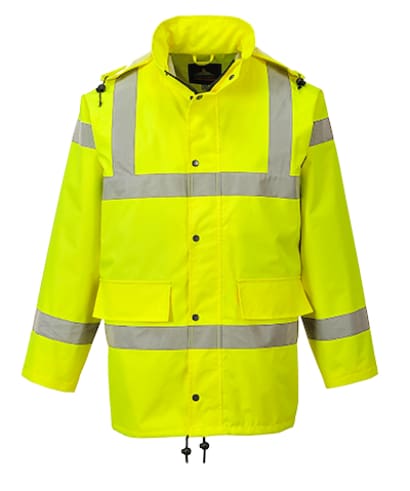 Lightweight waterproof hi vis class 3 breathable traffic jacket portwest rt60