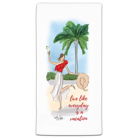 "Live Like Everyday" Flour Sack Towel by Heather Stillufsen - CJ Bella Co.