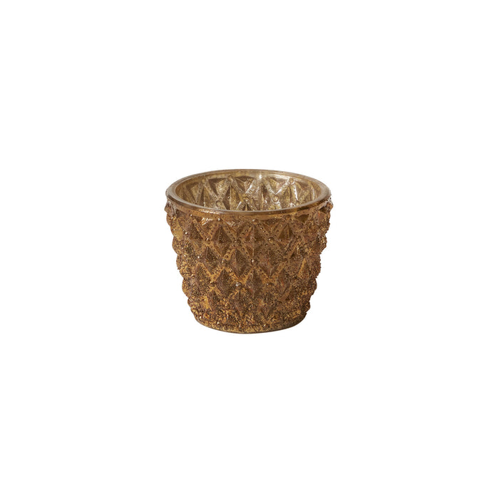 Metallic Gold Tea Light Candle Holder
