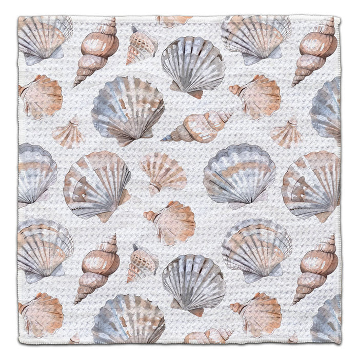 Mixed Shells Beige/Grey Eco-Friendly Washcloth - CJ Bella Co.