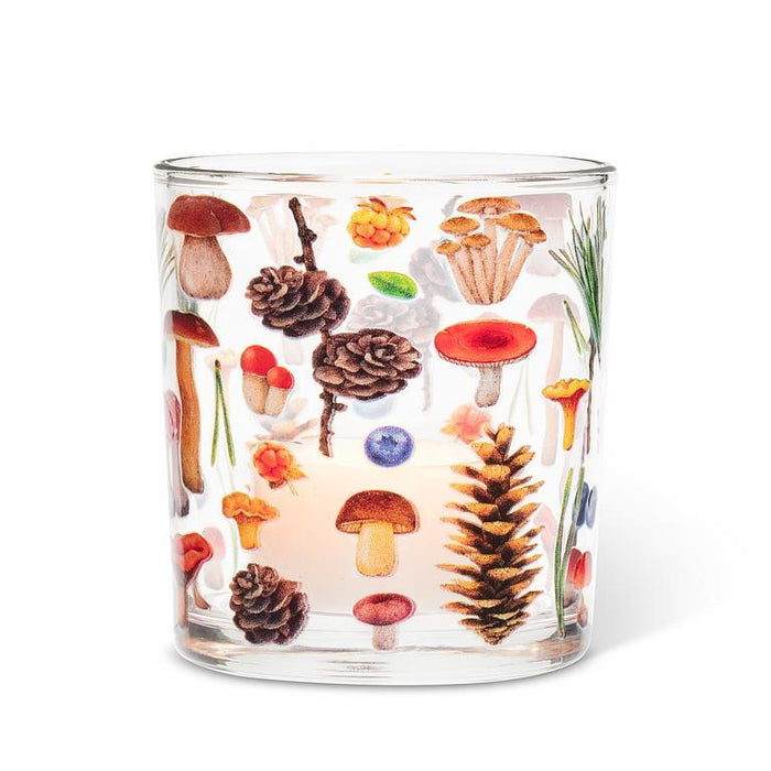 Mushroom & Pinecones Votive Candle Holder
