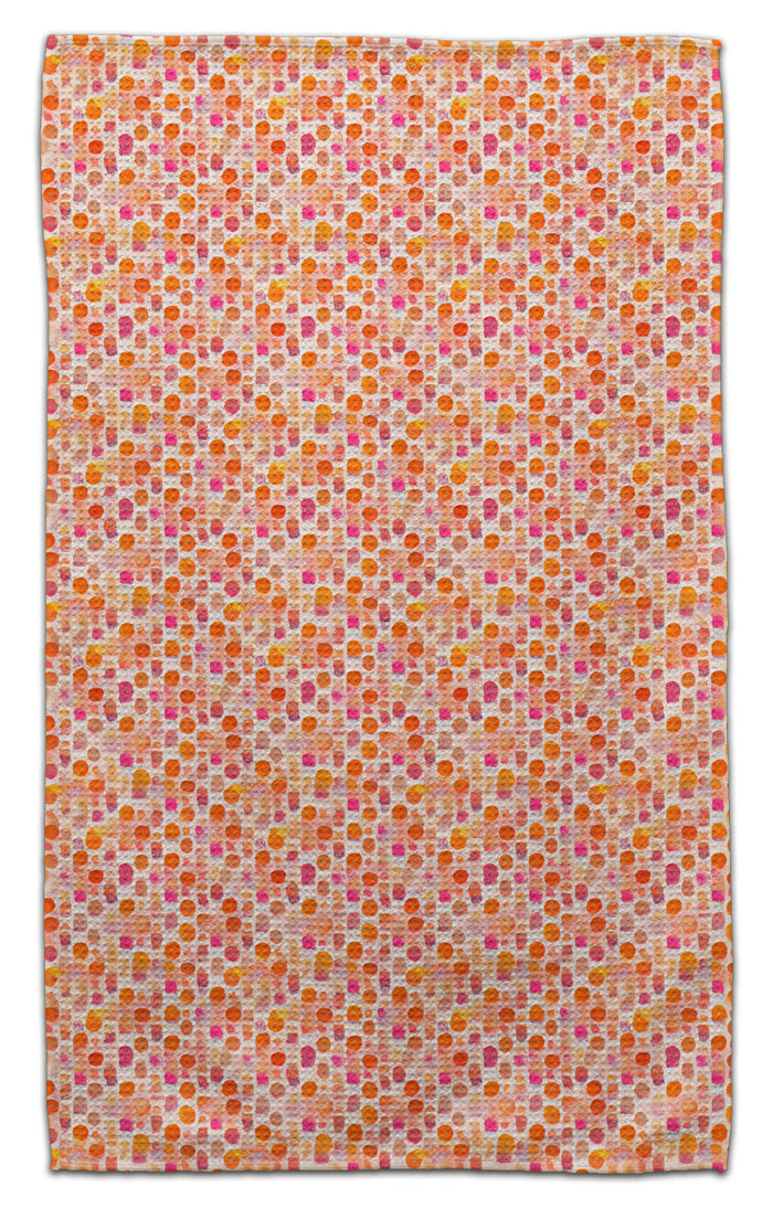 Orange Confetti Waffle Weave Towel - CJ Bella Co.