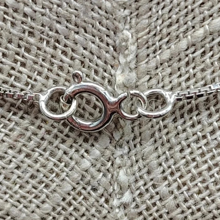 This is a close up of the Sterling Silver spring ring clasp