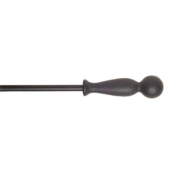 Pilgrim 5 Piece Matte Black Fireplace Tool Set with Iron Ball Handles and Round Base