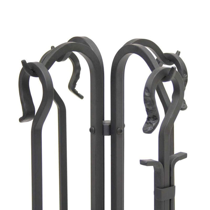Pilgrim Forged Large Hearth Tool Set with Corn Broom