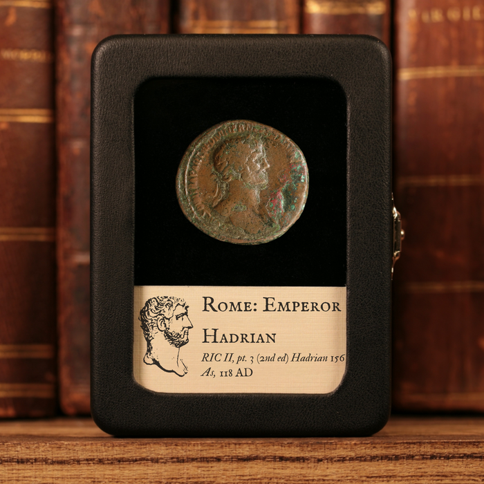 Rome, Emperor Hadrian, AE As, Eagle & Military Standards - 118 CE - Roman Empire