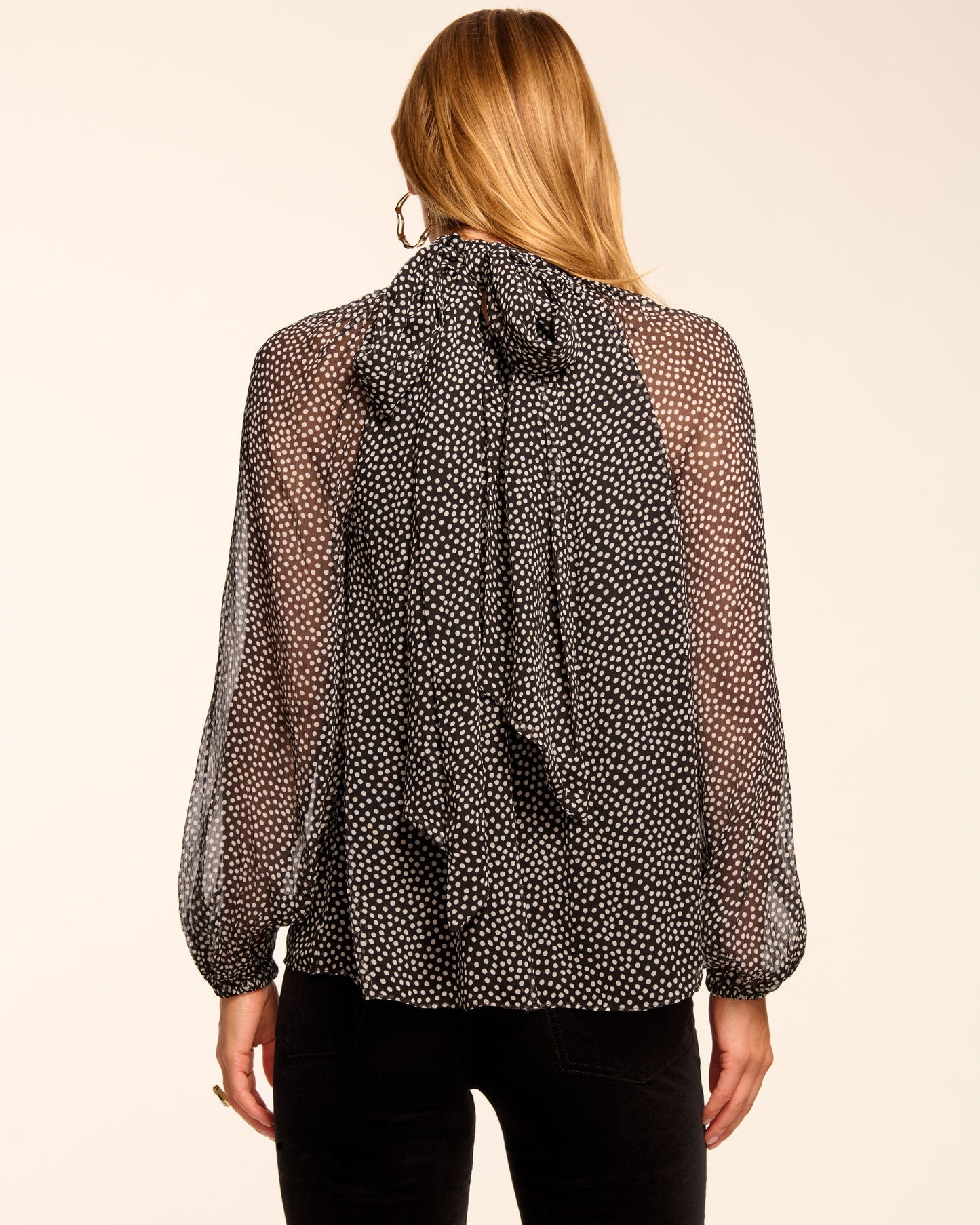 Suzanne Silk Mock Neck Long Sleeve Blouse