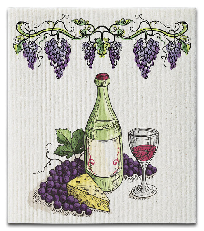Wine Red Swedish Dishcloth