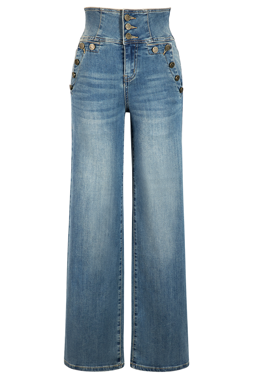 Brooklyn Wide Leg Jean (Light Denim)