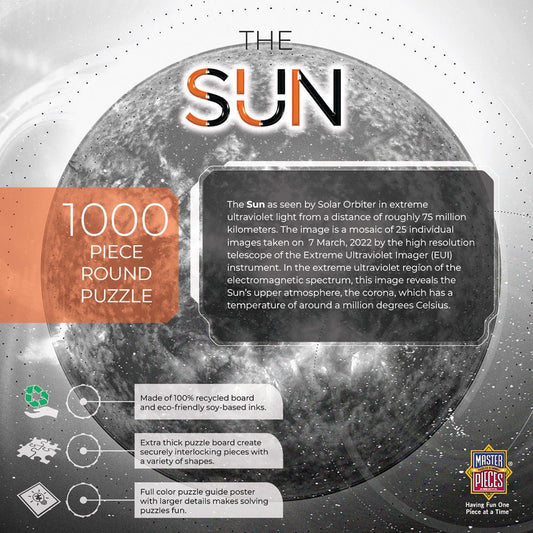 1000 Piece Jigsaw Puzzle - MasterPieces: The Sun- 1000 Piece Round Puzzle