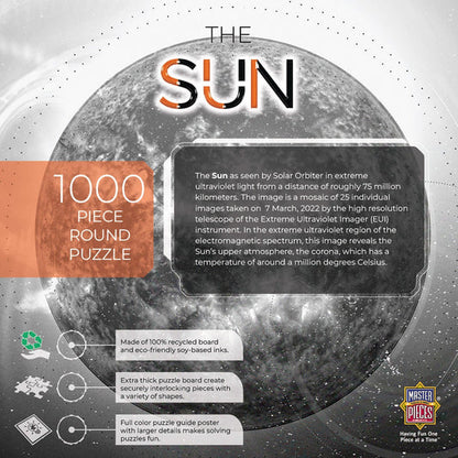 1000 Piece Jigsaw Puzzle - MasterPieces: The Sun- 1000 Piece Round Puzzle