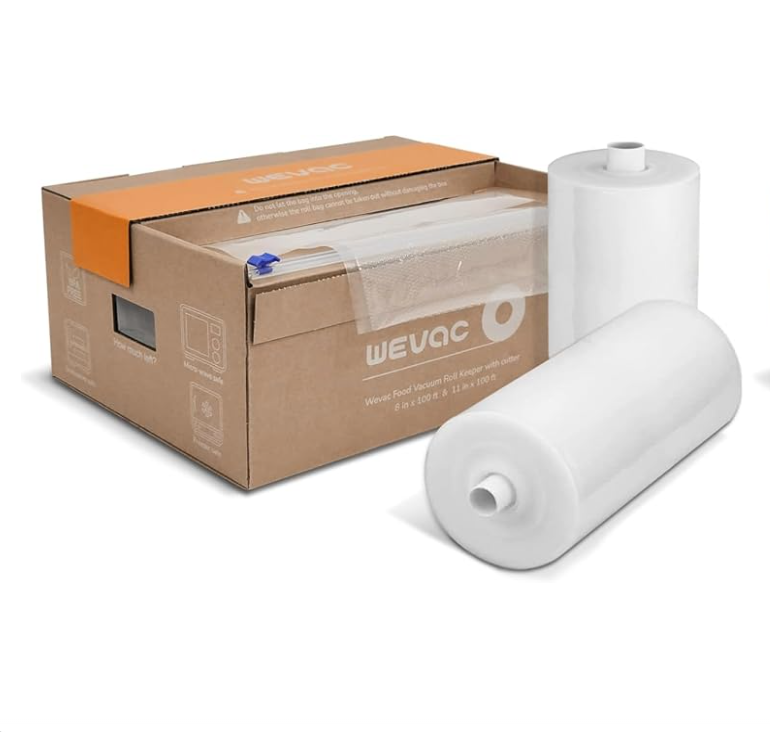 BPA-Free 3-Mil Vacuum Sealer Bag Roll – Built-In Cutter, Drawer-Ready Box, Food Fresh 3–6x Longer