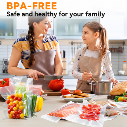BPA-Free 3-Mil Vacuum Sealer Bag Roll – Built-In Cutter, Drawer-Ready Box, Food Fresh 3–6x Longer