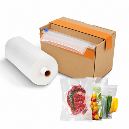 BPA-Free 3-Mil Vacuum Sealer Bag Roll – Built-In Cutter, Drawer-Ready Box, Food Fresh 3–6x Longer