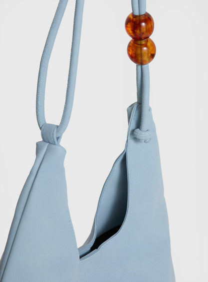 Cherie Faux Suede Shoulder Bag Blue