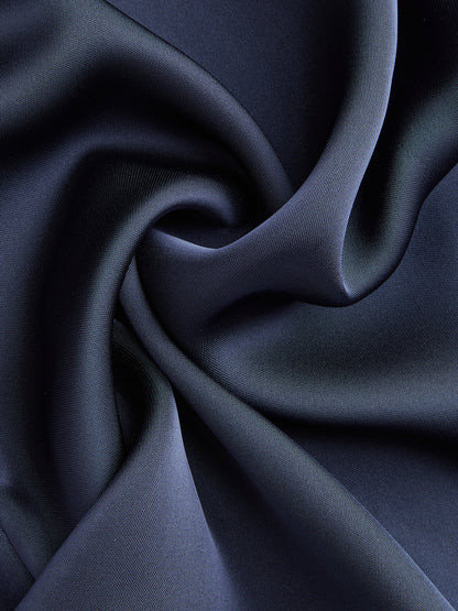 Satin Draped Mock Neck Blouse