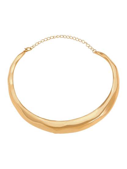 Crinkled Statement Choker Necklace