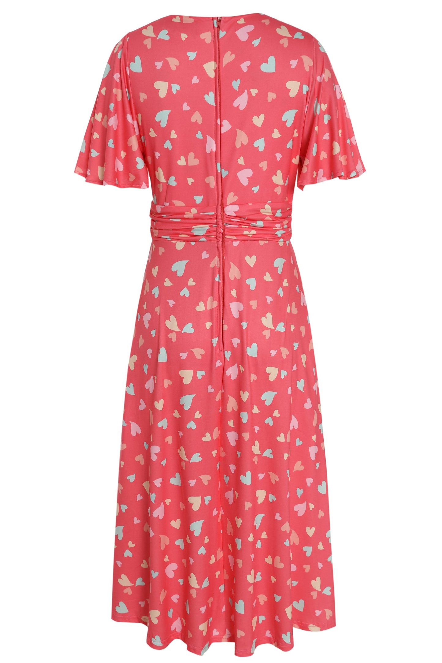 Donna Coral Heart Casual Dress