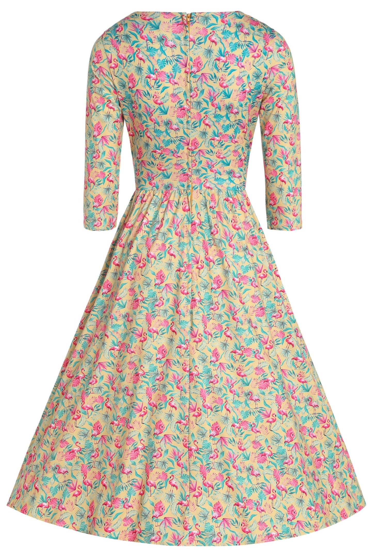 Billie Flock Star Flamingo Flared Dress