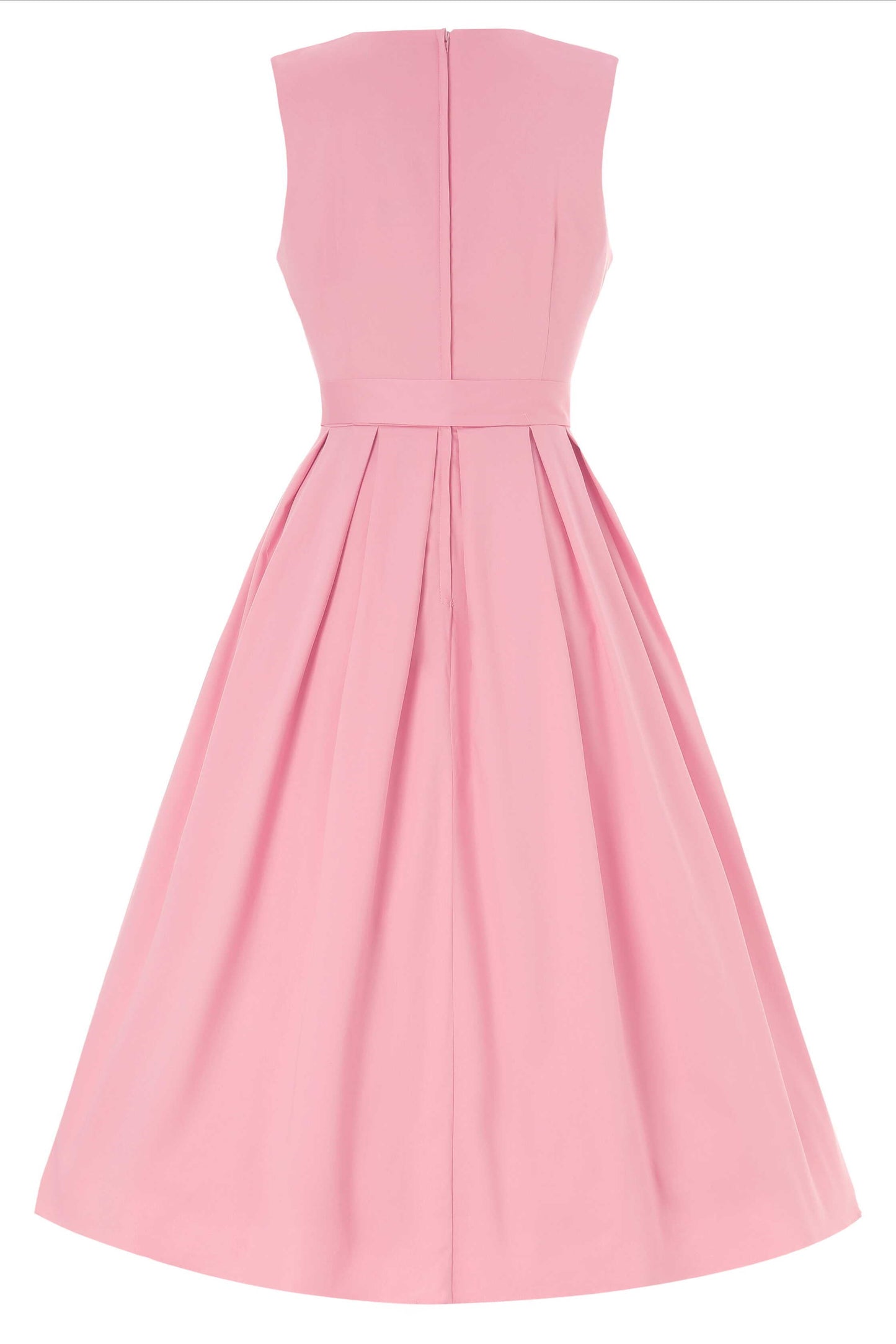 Helen Light Pink Cotton Midi Dress