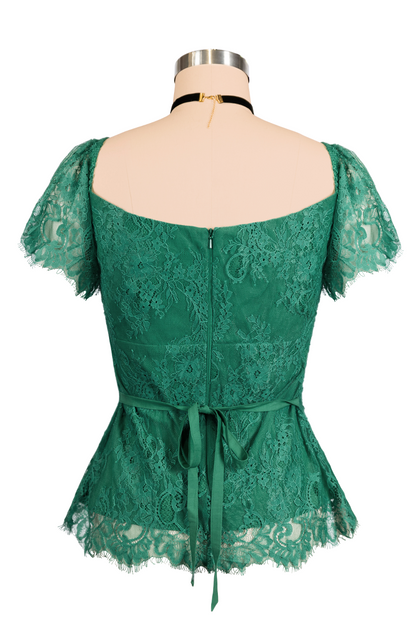Belle Boheme Lace Camisole (Green)