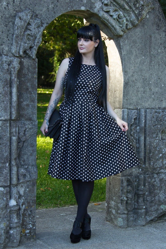 Lola Black and White Polka Dot Dress
