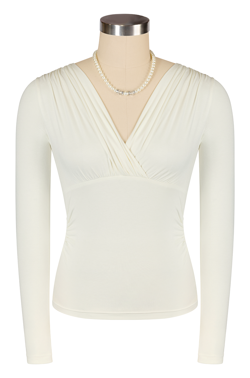 D'Amour Follies Cross Over Top (Ivory)