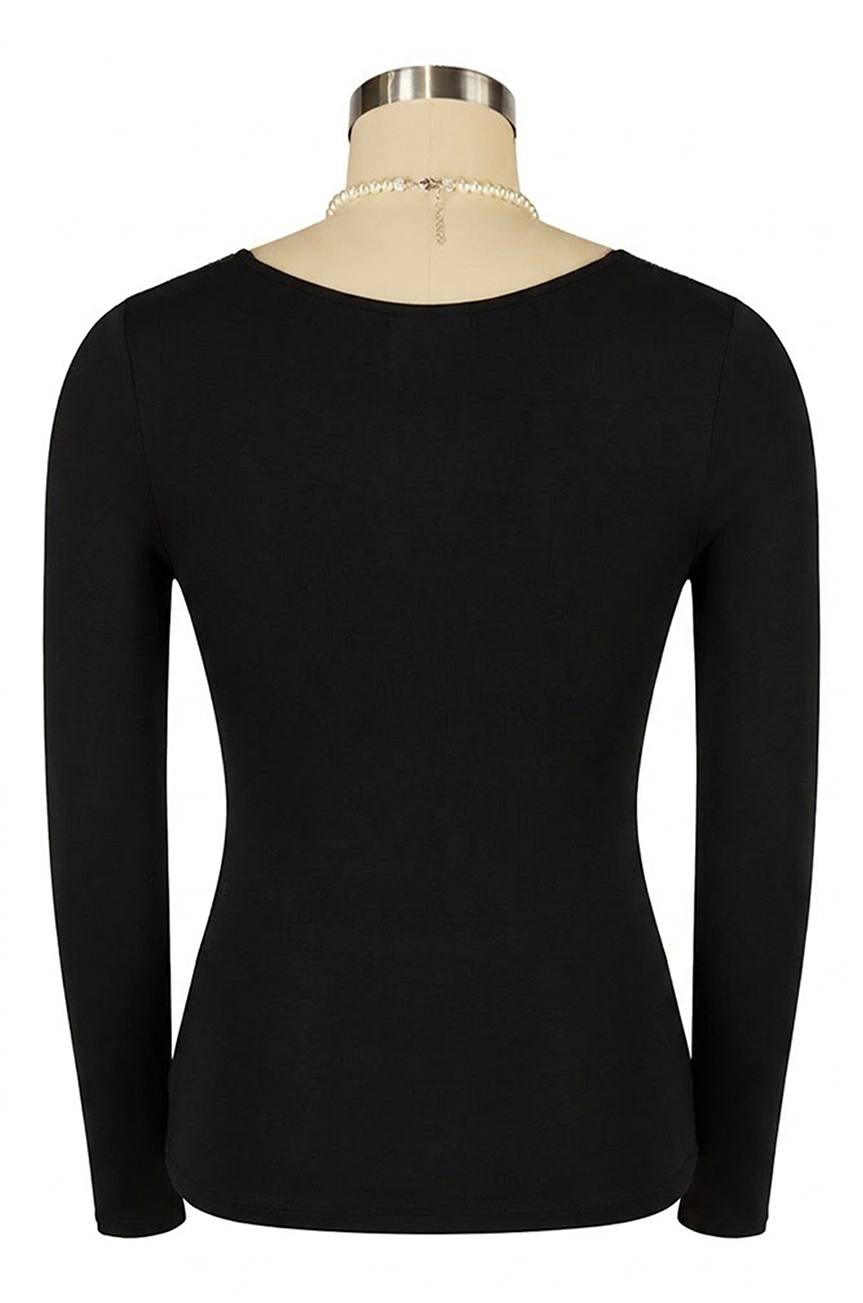 D'Amour Follies Cross Over Top (Black)
