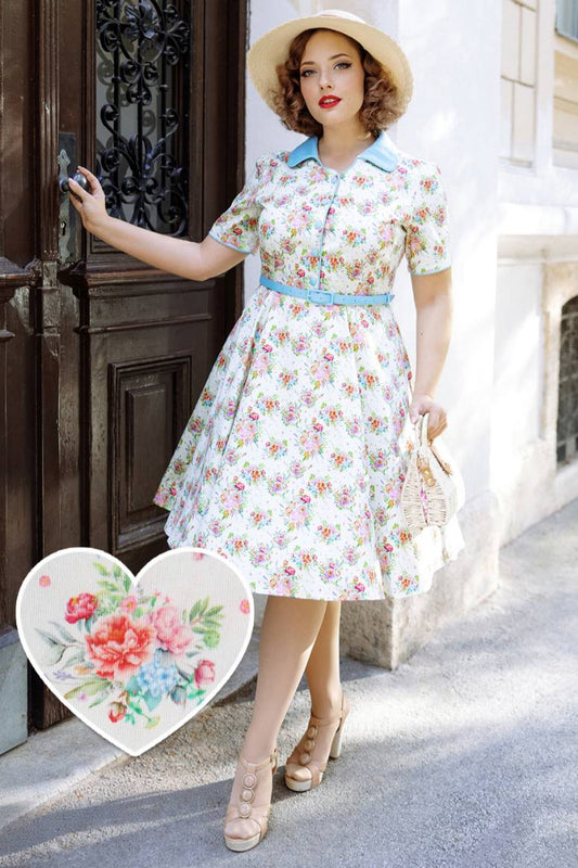 Penelope English Garden Shirt Dress In White