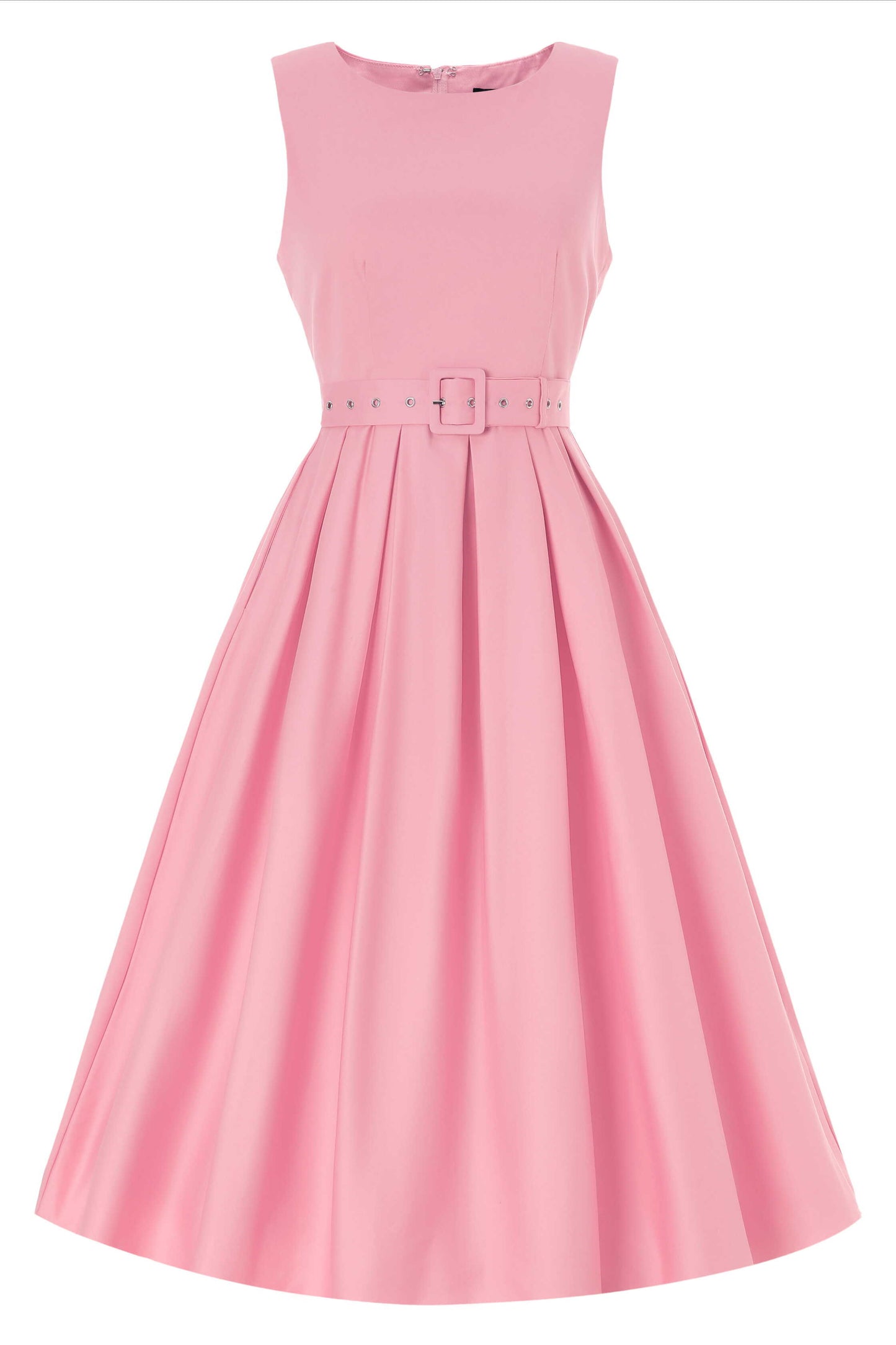 Helen Light Pink Cotton Midi Dress