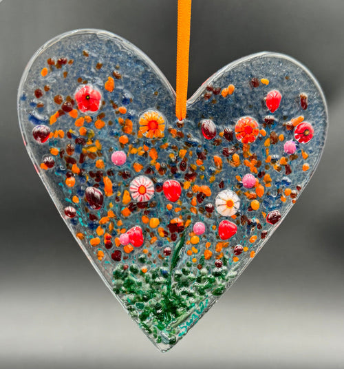 Murrini Suncatcher Red With Pink & Orange