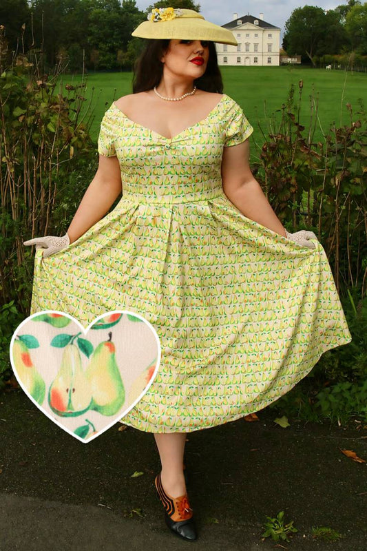 Lily Fruity Pear Off Shoulder Dress