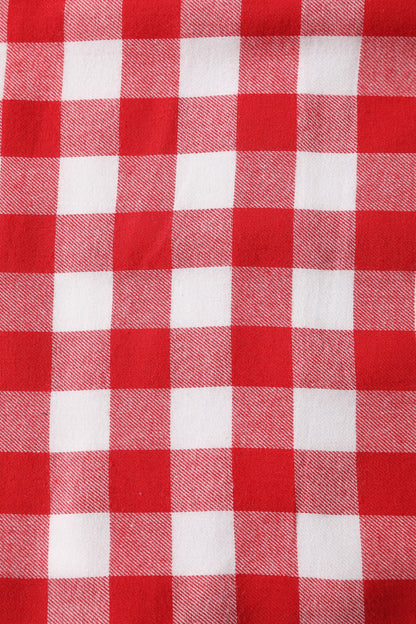 Amanda Retro Red Gingham Fit and Flared Dress