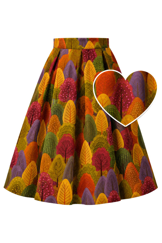 Aisley Foliage Pleated Skirt