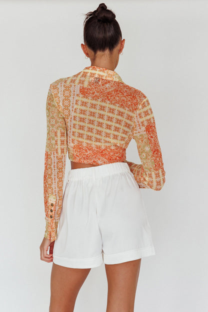 Maxeen Side Pocket Shorts White